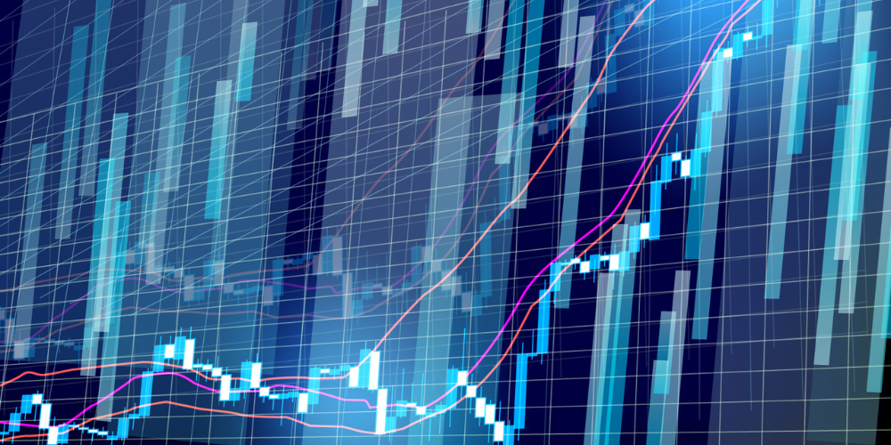 成長する株価チャートを表すグラフのイメージ