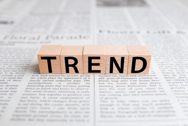 TRENDと書かれたブロック